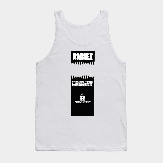 Classic MAFF 1980s rabies logo Tank Top by GrahamCSmith